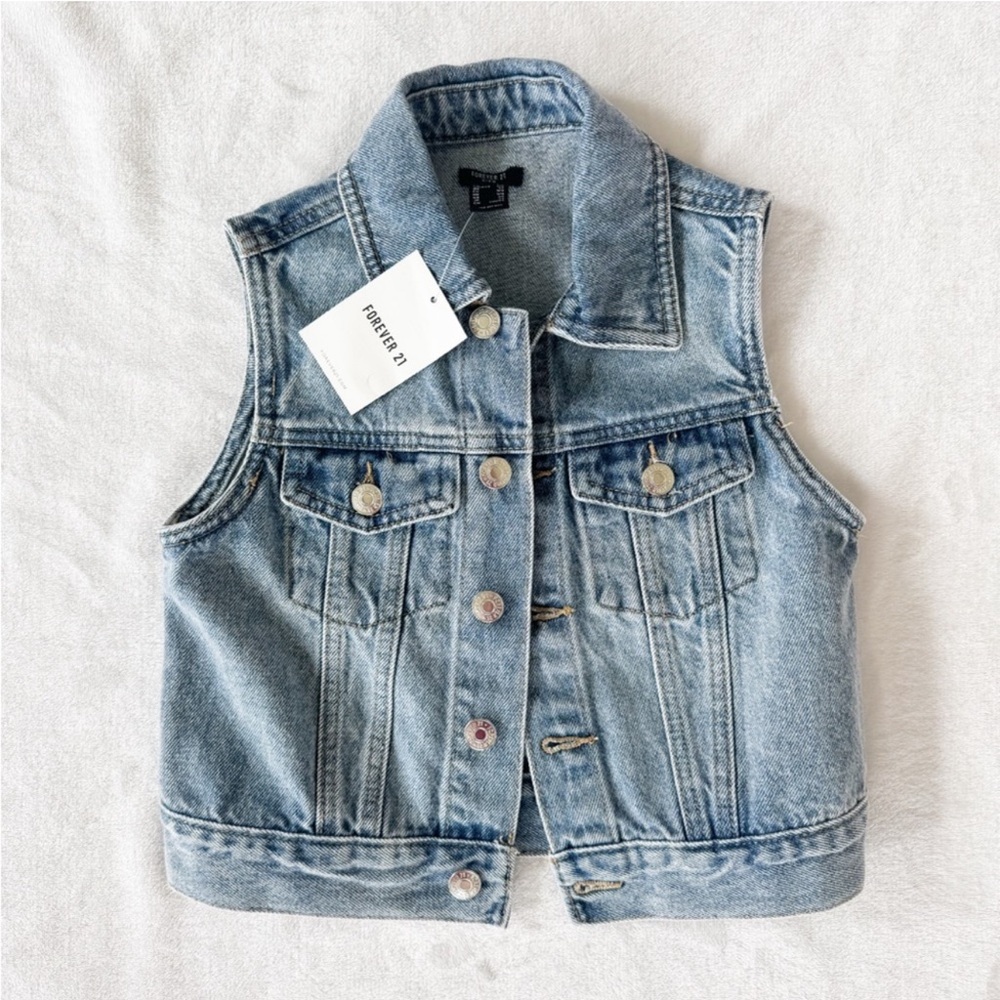 Forever 21 girls denim vest